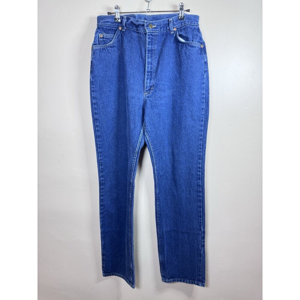 Vintage 1980s Lee Riders Jeans Women's 18L (29x30) Dark Wash Union Made Western